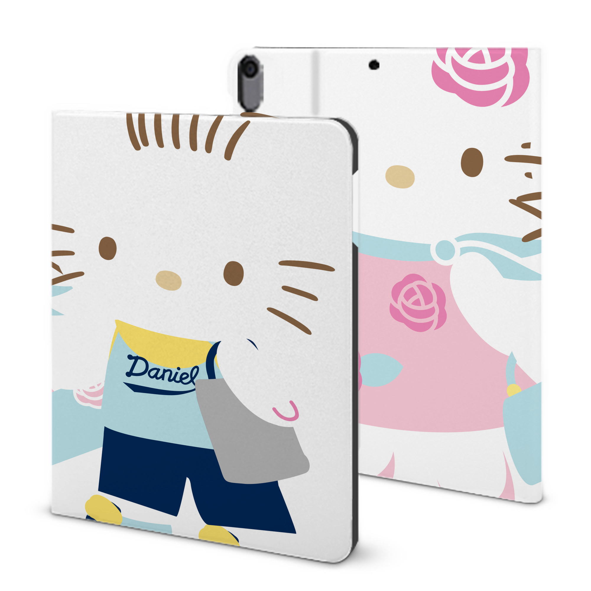 （画像用） Hello Kitty ハローキティ IPad ケース ブック型 PUレザー TPU 耐衝撃 軽量 薄型 ペン収納なし 全面保護 IPad 各モデル対応